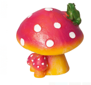 Aqua One Ornament Mushroom With Toad 5.5wx5.5dx5.5cmh