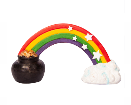 Aqua One Ornament Rainbow With Pot Of Gold Medium 12wx4dx6.5cmh