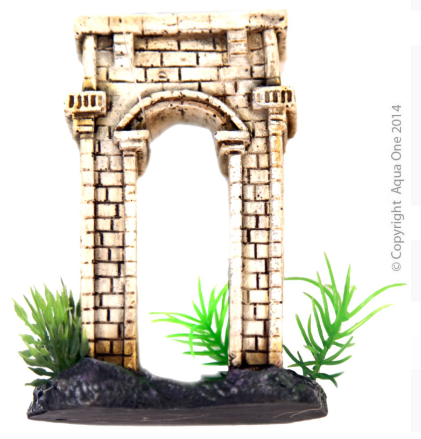 Aqua One Ornament - Betta Square Column Arch 10cm