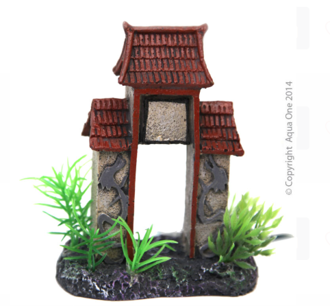 Aqua One Ornament - Betta Square Column Arch W/roof 10cm