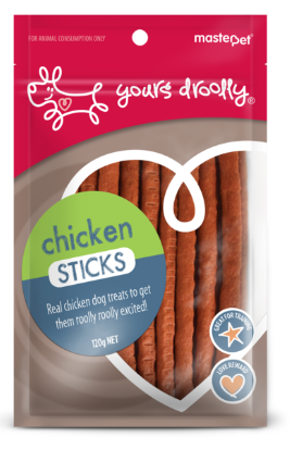 Yours Droolly Chicken Sticks Dog Treats 120g