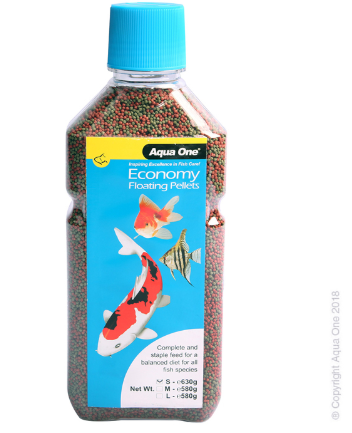 Aqua One Economy Pellet 1mm 630g Bottle