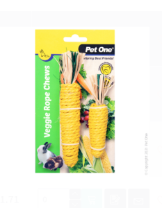 Pet One Veggie Rope Chews Twin Pack - Corn (S/M)