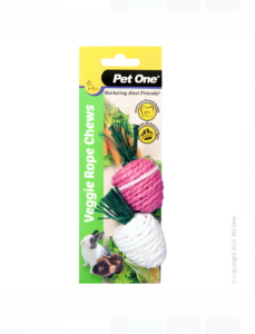 Pet One Veggie Rope Chews Twin Pack - Radishes (white/pink)