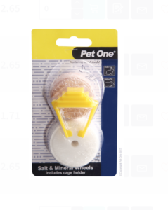 Pet One Salt Lick And Mineral Wheel With Clip 50g