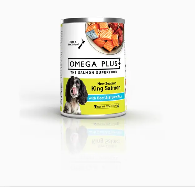 Omega Plus Canine Salmon, Beef & Brown Rice Can 375g