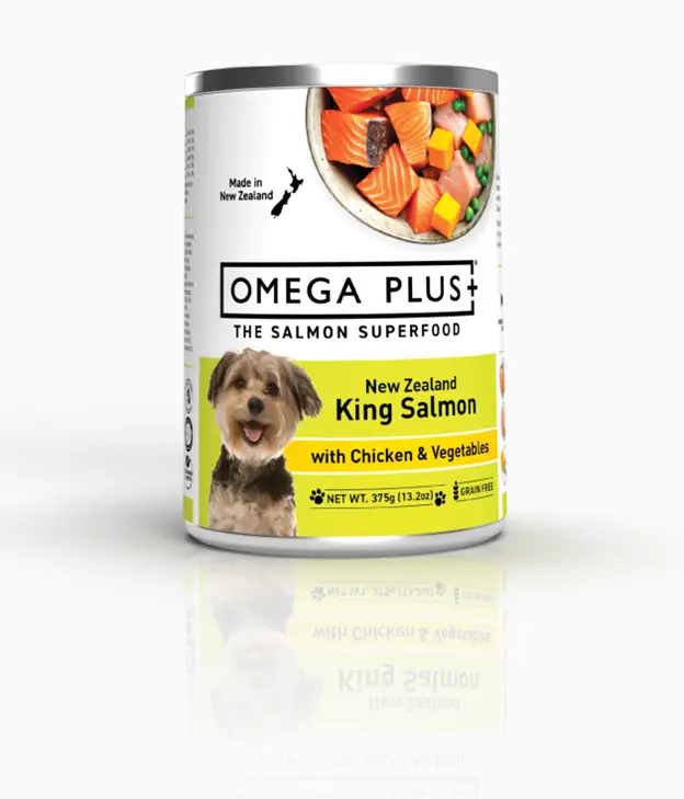 Omega Plus Canine Salmon Chicken & Veg Can 375g