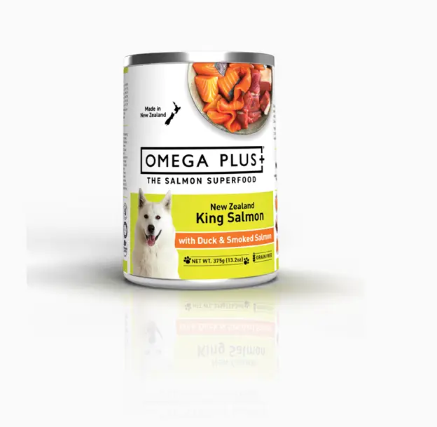 Omega Plus Canine Smoked Salmon & Duck Can 375g