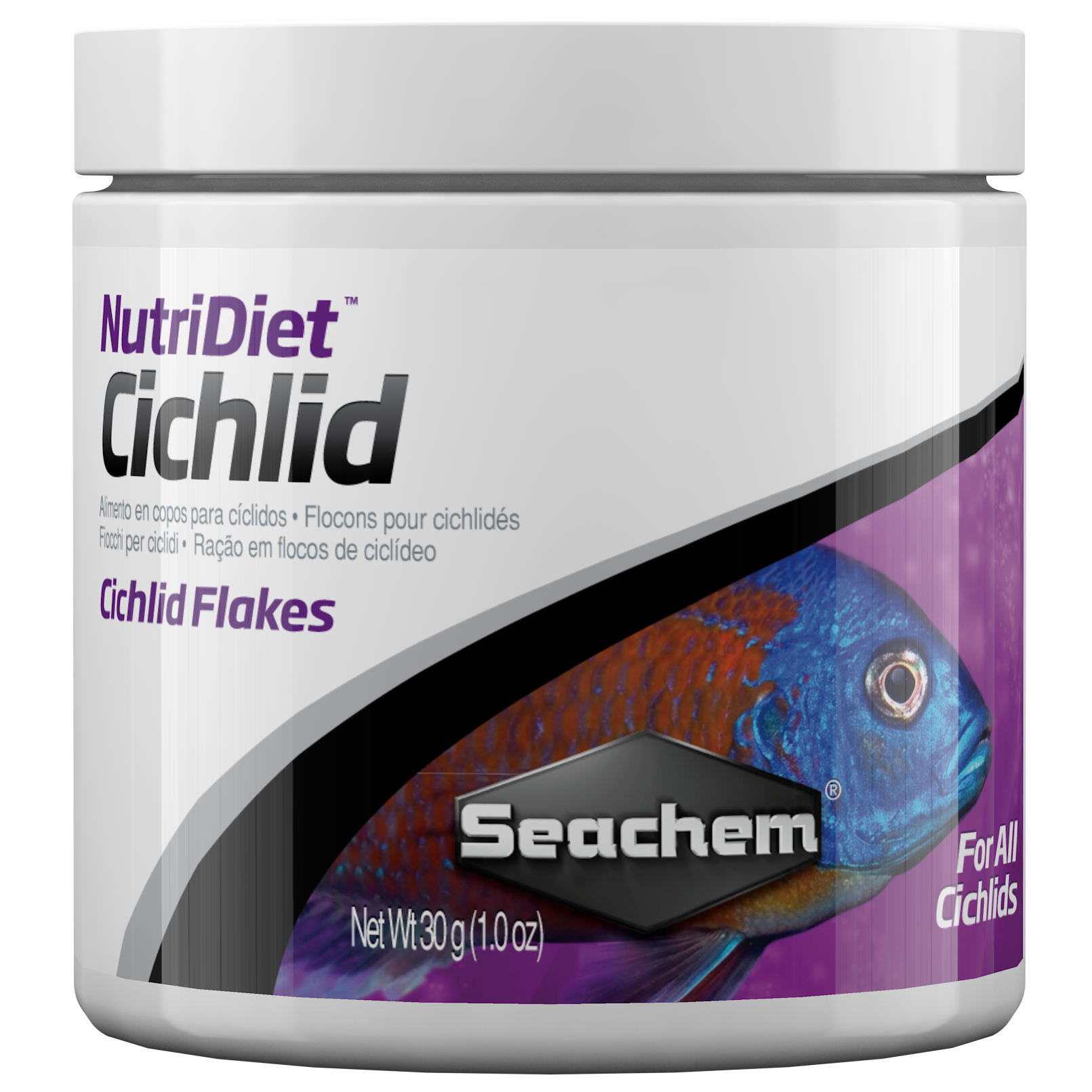 NutriDiet Cichlid Flakes w/Probiotics 30g ^1072