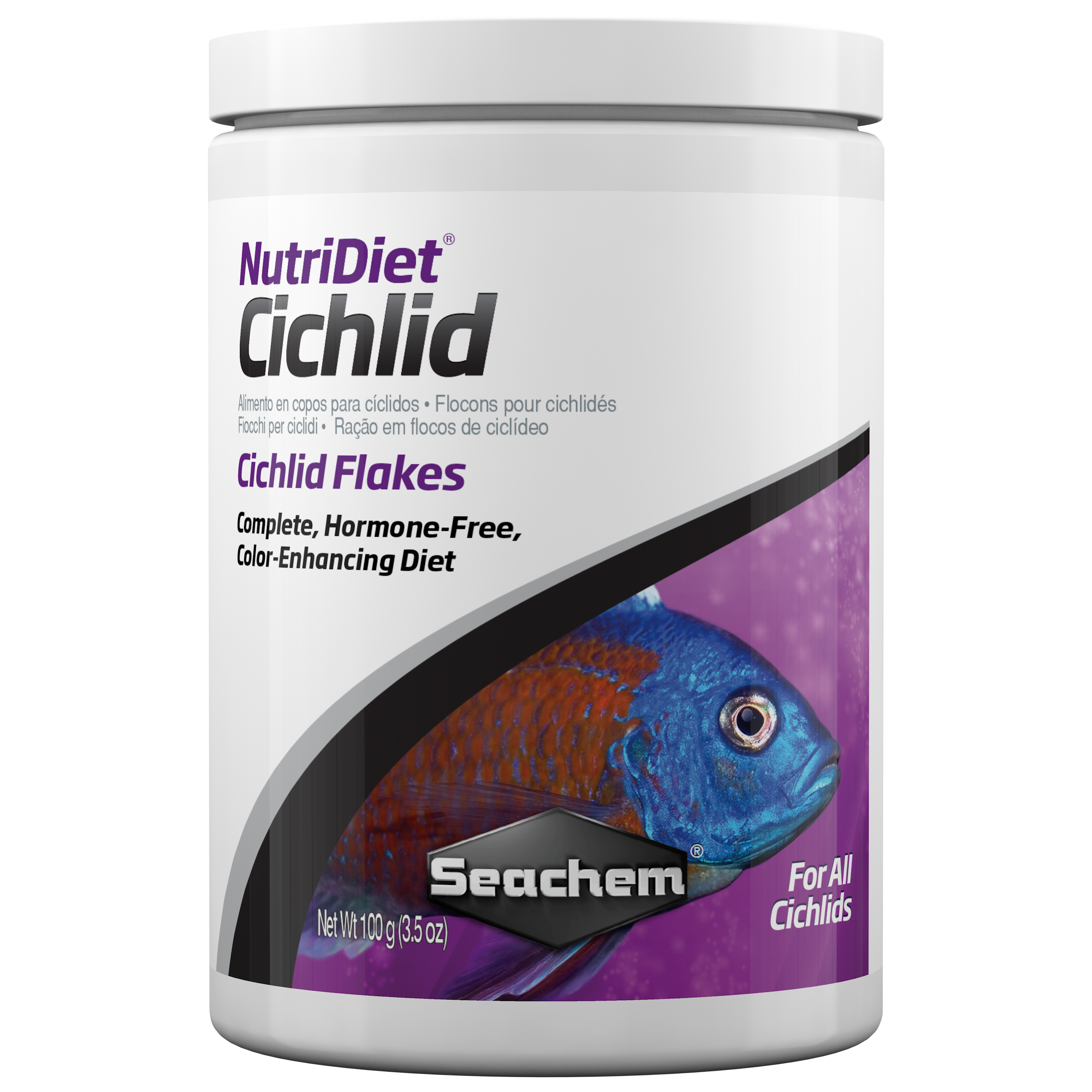 NutriDiet Cichlid Flakes w/Probiotics 100g ^1074