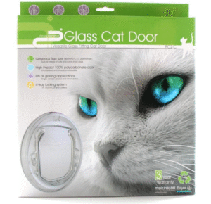 Pet-corp Cat Door - PC2-C Versatile Glass Fitting Clear