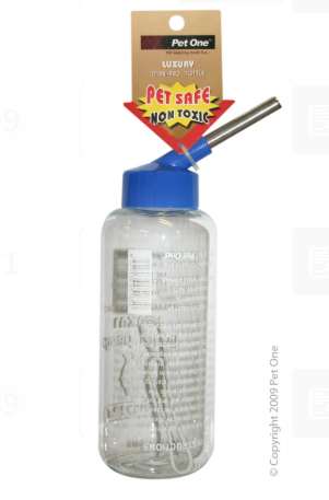 Pet One Deluxe Drinking Bottle - Clear 500ml