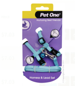 Pet One Leash & Harness - Rabbit Guinea Pig Aqua