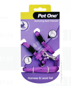 Pet One Leash & Harness - Rabbit Guinea Pig Purple