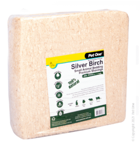 Pet One Small Animal Bedding Silver Birch Shavings 4kg/62L