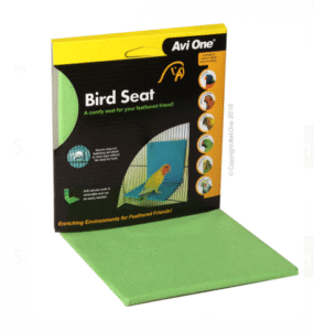 Avi One Bird Seat Green Fabric Cover 14x14cm Suit Wire Spacing Up To 22mm