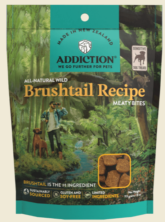 Addiction Wild Brushtail Meaty Bites Dog Treats 113g