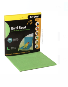 Avi One Bird Seat Green Fabric Cover 14x14cm Suit Wire Spacing Up To 22mm