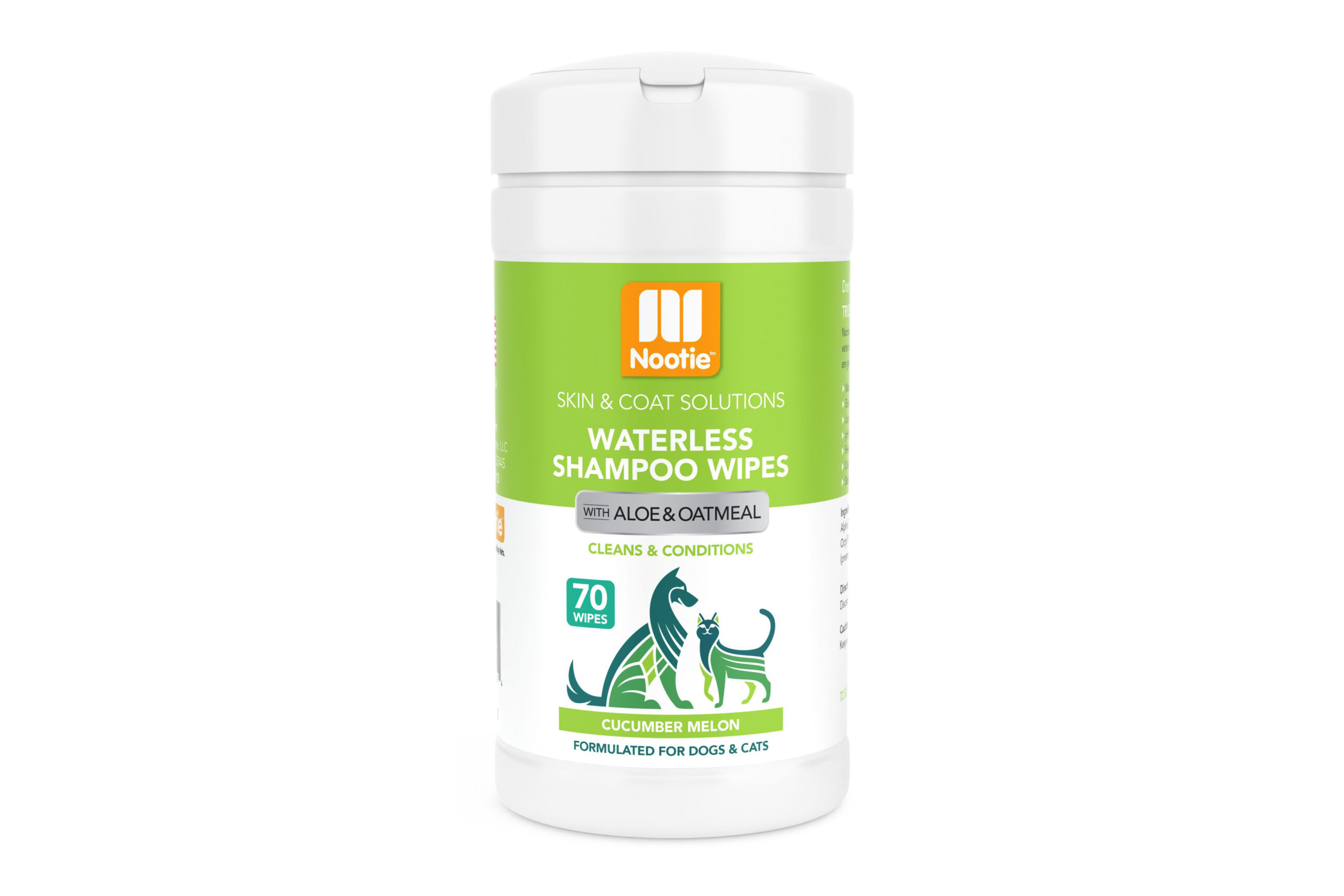 Nootie Waterless Shampoo Wipes - Cucumber Melon