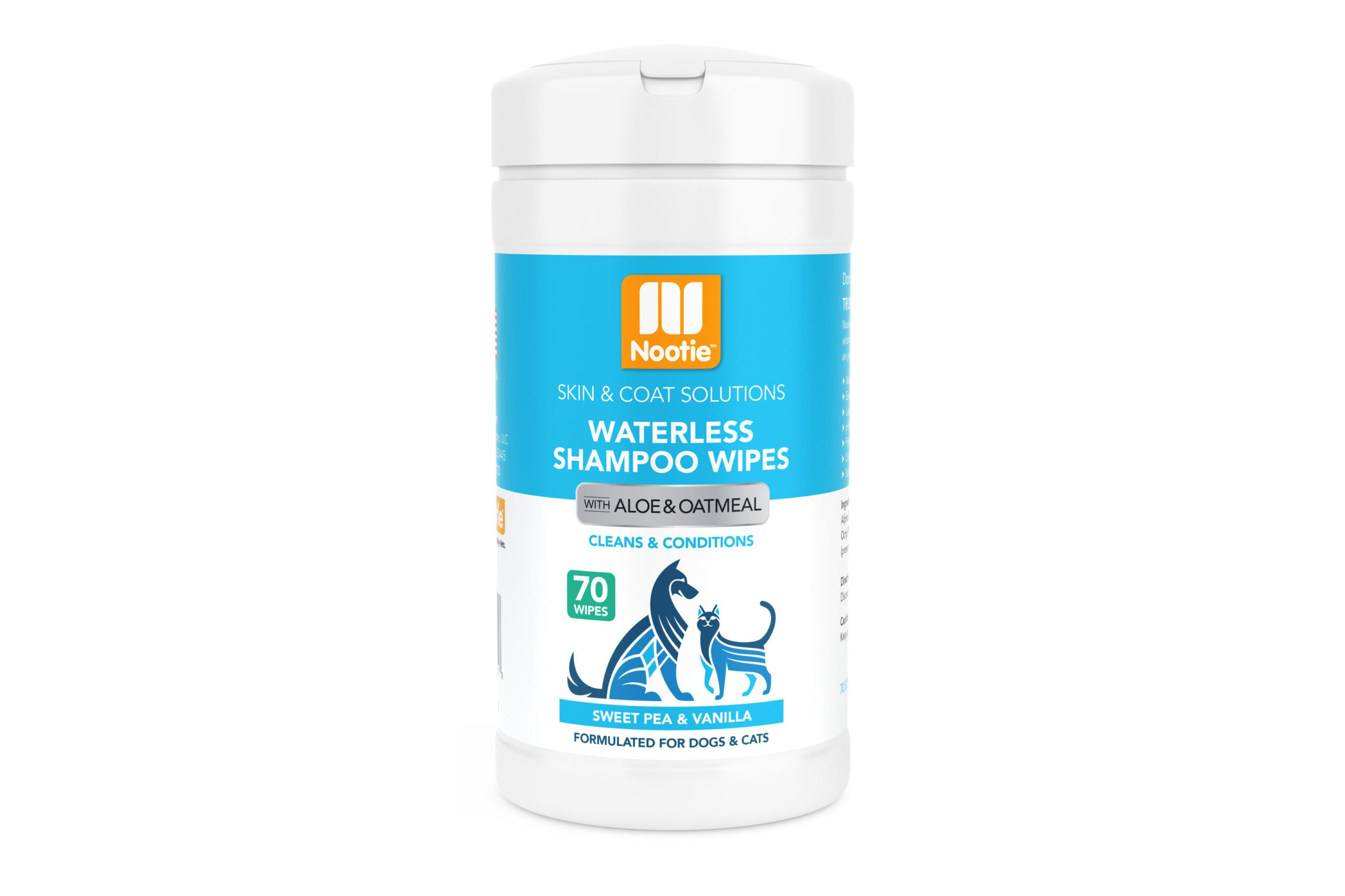 Nootie Waterless Shampoo Wipes - Sweet Pea & Vanilla