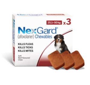 Nexgard Chewable Tablet Flea & Tick Treatment For Dogs 25-50kg - 3 Pack