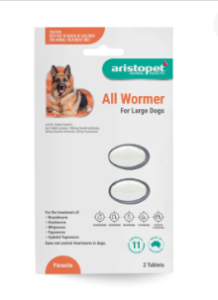 Aristopet Allwormer Large Dog 2pk
