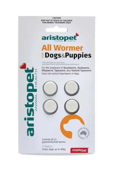 Aristopet All Wormer For Dogs & Puppies 4 Pack