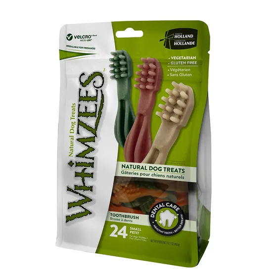 Whimzees Toothbrush Small Dog Treat 24 Pack