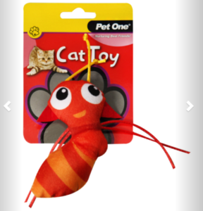 Pet One Cat Toy Red Ant With String 10.5cmh
