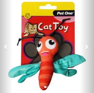 Pet One Cat Toy Dragonfly With Crinkle 11.5cmh