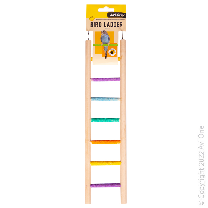 Avi One Bird Toy - Wooden Ladder With 7 Sand