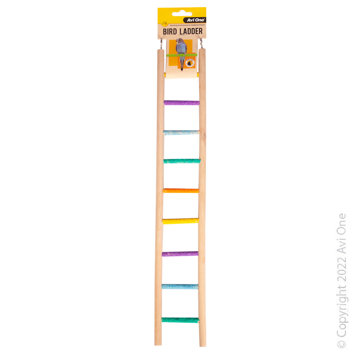 Avi One Bird Toy - Wooden Ladder With 9 Sand Steps