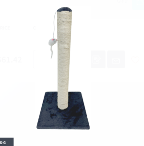 Pet One - Cat Sisal Post & Toy Tall Dark Grey 29x29x60cm