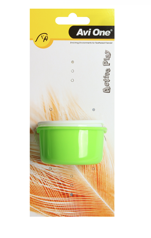 Avi One Plastic D Bird Feeder 2pk | With Metal Holder 7.1 & 7.5 cm