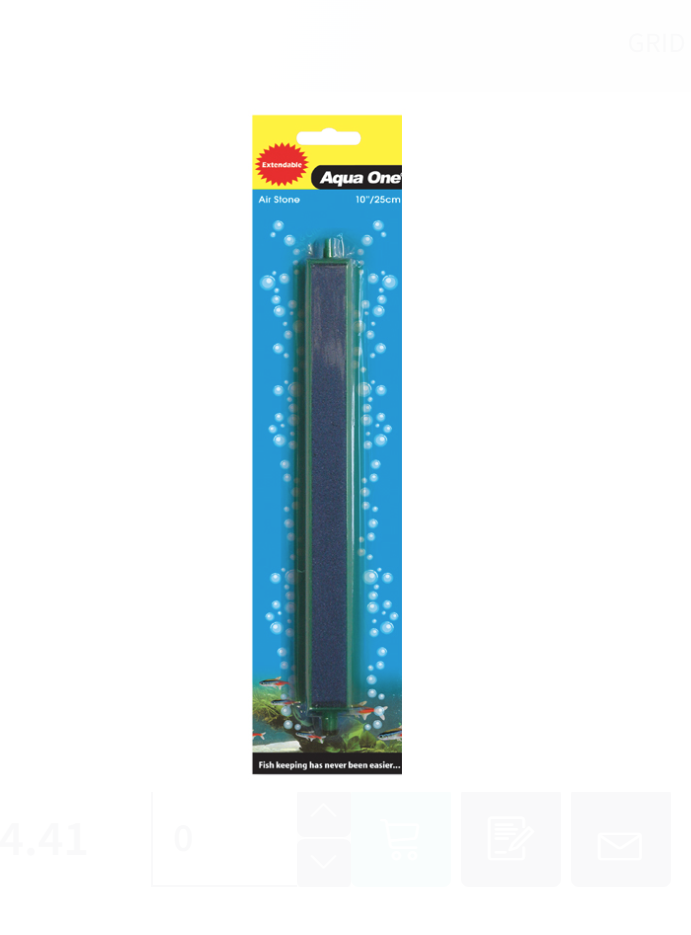 Aqua One Air Stone - 10 Inch 25cm Extendable Carded