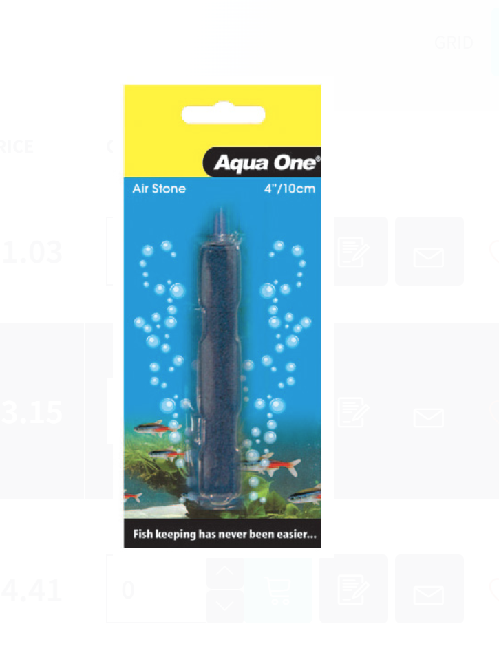 Aqua One Air Stone - 4 Inch 10cm Carded