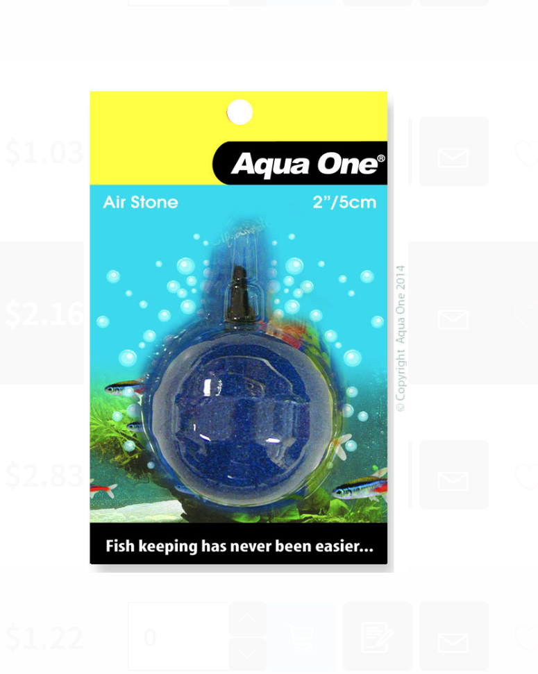 Aqua One Air Stone - 2 Inch 5cm Ball