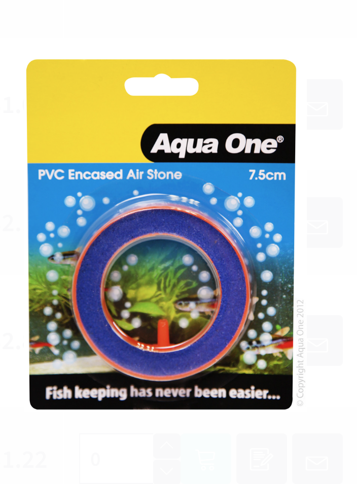 Aqua One Air Stone - PVC Encased Beauty Round 7.5cm