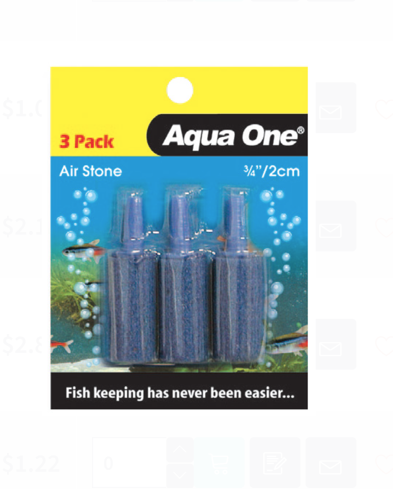 Aqua One Air Stone - 3/4 Inch (3pk)