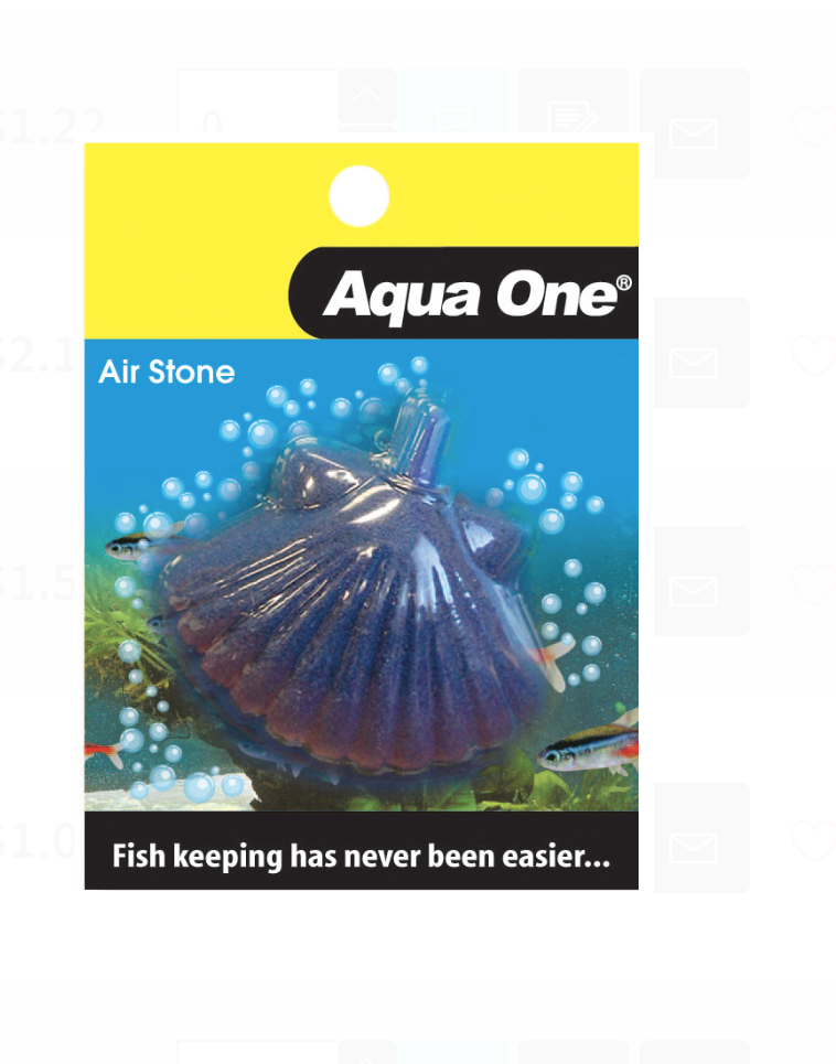 Aqua One Air Stone - Shell Fish 50x35mm (small)