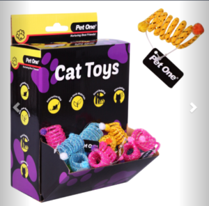Pet One Cat Toy Spring 5cm Mix Colour