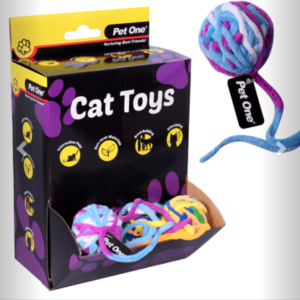 Pet One Cat Toy Yarn Ball With Tail 5cm