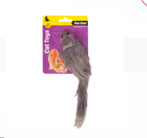 Pet One Cat Toy Mouse 12.5cm Grey