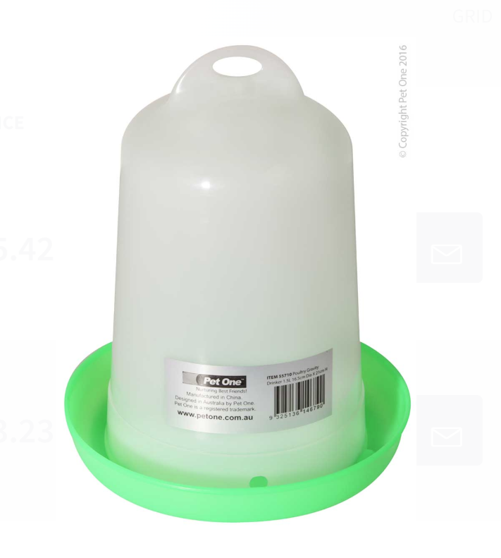 Pet One Poultry Gravity Drinker 1.5L