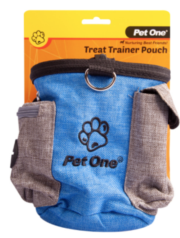 Pet One Treat Trainer Pouch  Grey Blue