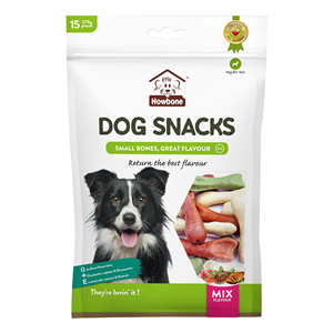 Gnawlers Dog Snack Howbone Mix 15pc Pk