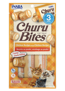 Inaba Cat Churu Bites Chicken Recipe wraps Chicken Recipe (10g x3)