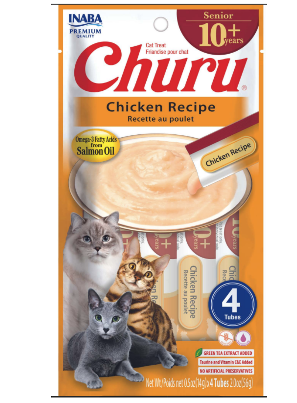 Inaba Cat Churu Senior 10+ Chicken Recipe (14g x4)