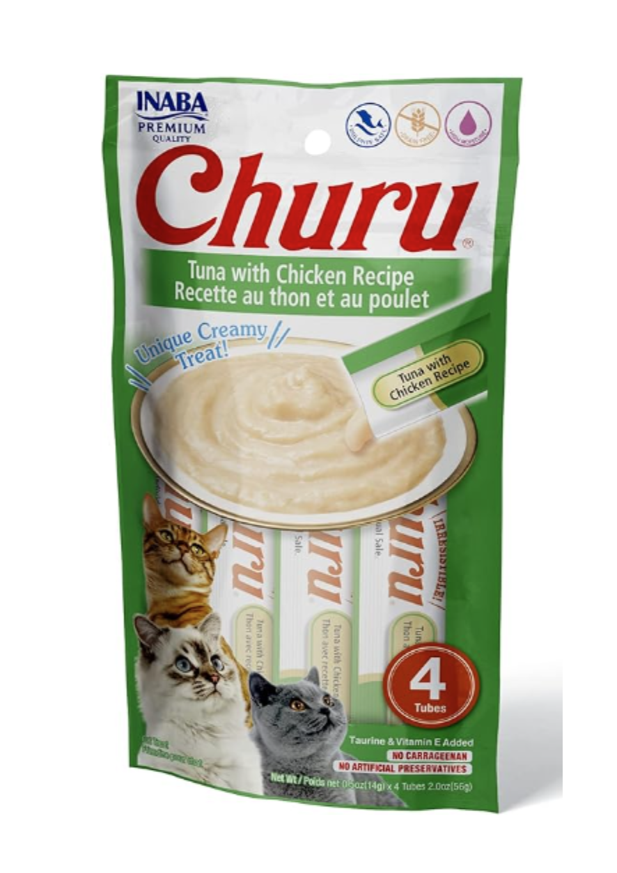 Inaba Cat Churu Tuna with Chicken Recipe (14g x4)