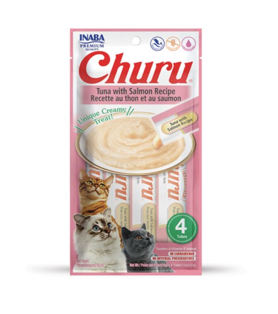 Inaba Cat Churu Tuna with Salmon Recipe (14g x4)